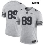 Men's NCAA Ohio State Buckeyes Luke Farrell #89 College Stitched No Name Authentic Nike Gray Football Jersey PX20O75JC